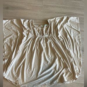 Maurice’s tan suede poncho style top